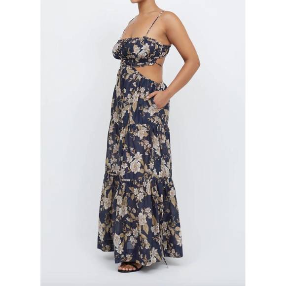 NEW BEC + BRIDGE alexandra tie maxi dress in opaline floral - Picture 2 of 4